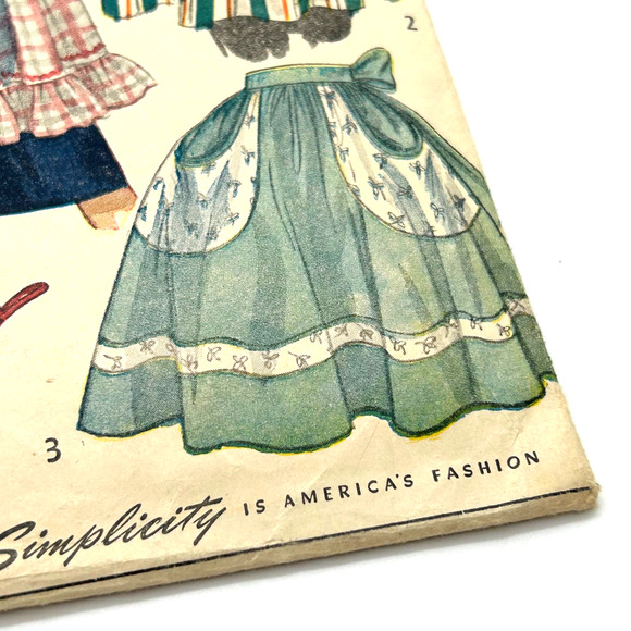 Simplicity Vintage 1950's Pattern #2295 Misses Apron and Mitt One Size - Picture 4 of 6